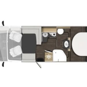 RCC DX Motorhome – 4 Berth Layout
