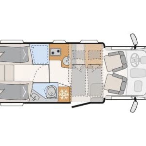 KO Dethleffs – 4 Berth Layout