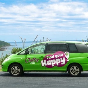 Jucy Chilld Cloudbreak 2 Berth NZ Exterior Side View Green Van