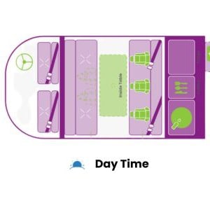 Jucy Chilld Cloudbreak 2 Berth NZ Floorplan Day