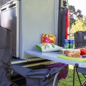 Jucy Chilld Sunseeker 4 Berth NZ Exterior Camping Table Chairs