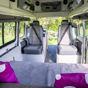 Jucy Chilld Sunseeker 4 Berth NZ Interior Front Seating Area