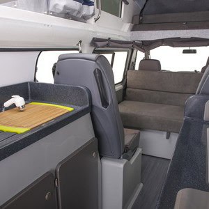 Jucy Chilld Sunseeker 4 Berth NZ Interior Kitchen Sink Counter 2