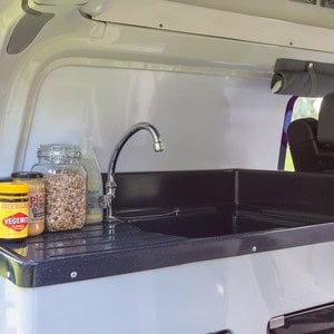 Jucy Chilld Sunseeker 4 Berth NZ Interior Kitchen Sink Counter