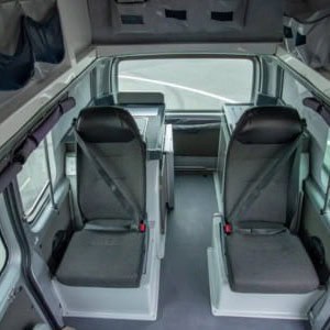 EC Budget Hitop – 4 Berth NZ Interior Front Cab Seat Layout