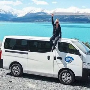 EC COMPACT – 2 Berth NZ Exterior Side View Mountains Lake