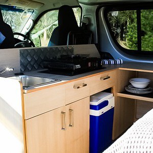 EC COMPACT – 2 Berth NZ Interior Kitchen Stovetop Sink