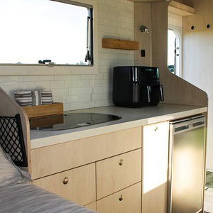 EC Compact Motorhome – 2 Berth NZ Interior Kitchen Sink Fridge