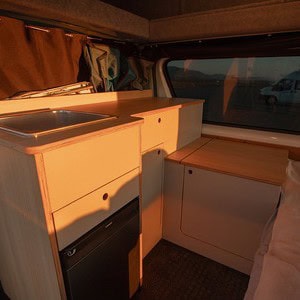 The Big One – 3 Berth NZ Interior Kitchen Sink Storage