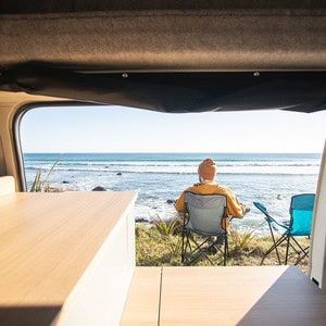 The Big One – 3 Berth NZ Interior Rear View Seating Area