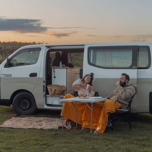 The Little One – 2 Berth NZ Exterior Side View Camping Setup