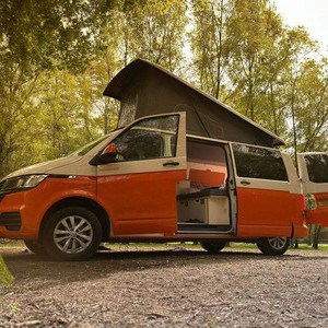 SP Cosmo VW 3 Berth NZ Exterior Rear Three Quarter Doors Open